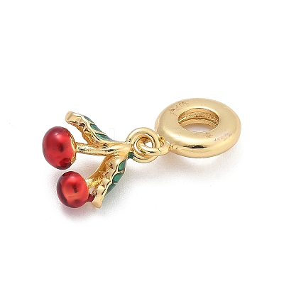 Brass Enamel European Dangle Charms KK-Q055-01G-1
