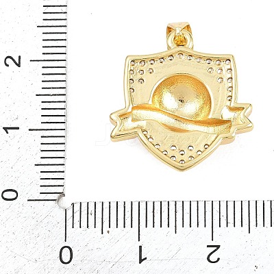 Football Brass Micro Pave Cubic Zirconia Pendants KK-A297-09J-G-1