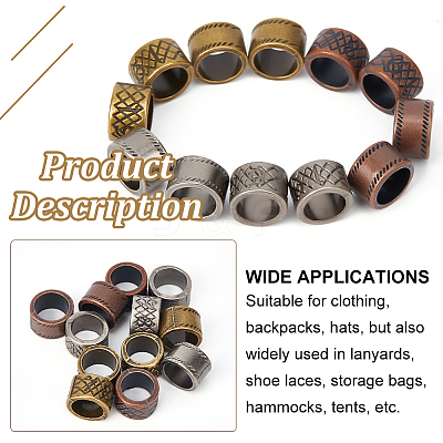 60Pcs 6 Style  Tibetan Style Alloy Spacer Beads FIND-AR0003-23-1