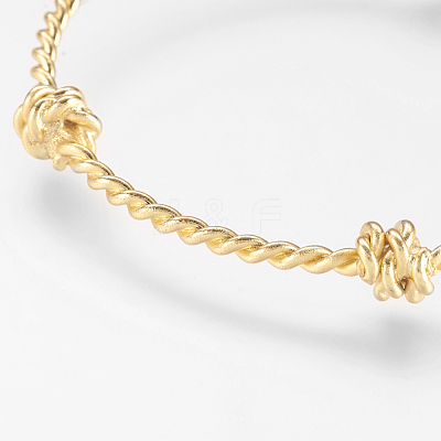 Brass Twisted Cuff Bangle X-BJEW-P168-F06-1