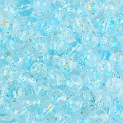 Baking Paint Transparent Glass Beads DGLA-T004-08E-1