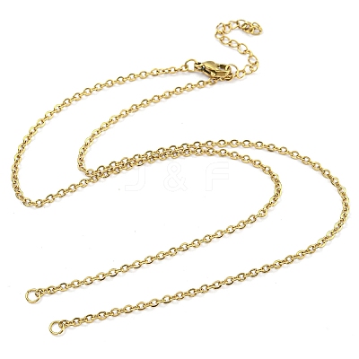 304 Stainless Steel Cable Chains Necklace Makings AJEW-P119-04B-G-1