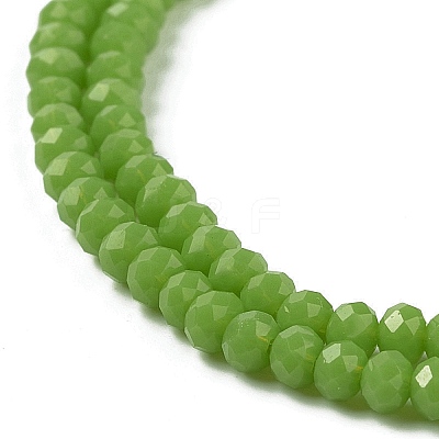 Opaque Solid Color Glass Bead Strands GLAA-F076-A13-1