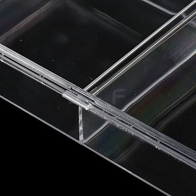 6 Grids Plastic Bead Containers with Cover CON-K002-03B-1