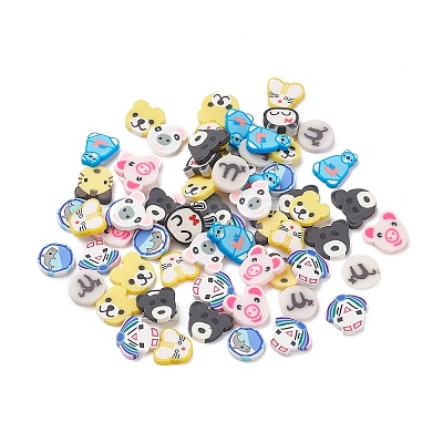 Handmade Polymer Clay Cabochons CLAY-XCP0001-17-1
