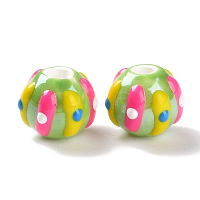 Handmade Porcelain Beads Strands PORC-L078-01C-1