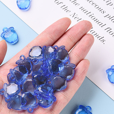 Transparent Acrylic Pendants TACR-S154-28B-86-1