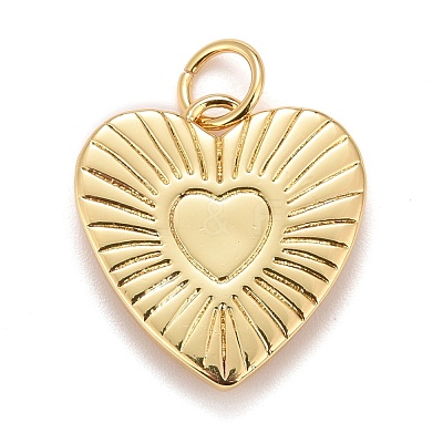 Rack Plating Real 18K Gold Plated Brass Pendants KK-E260-01G-K-1