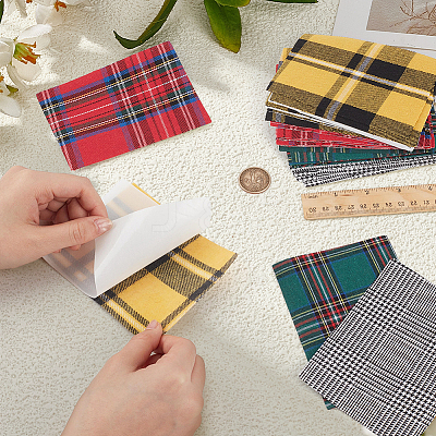 32Pcs 4 Colors Polyester Iron on Cloth Patches DIY-MA0007-28-1