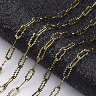 Brass Paperclip Chains X-CHC-S008-001B-AB-1