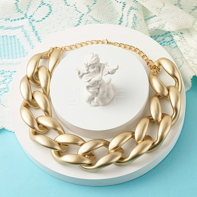 CCB Plastic Curb Chain Necklace NJEW-JN03773-1