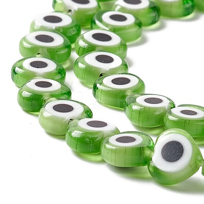 Handmade Evil Eye Lampwork Beads Strands LAMP-F023-B09-1