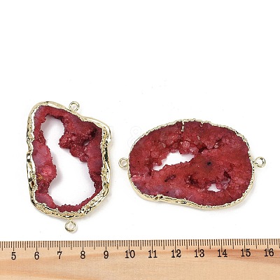 Dyed Natural Druzy Agate links G-R012-05G-06-1