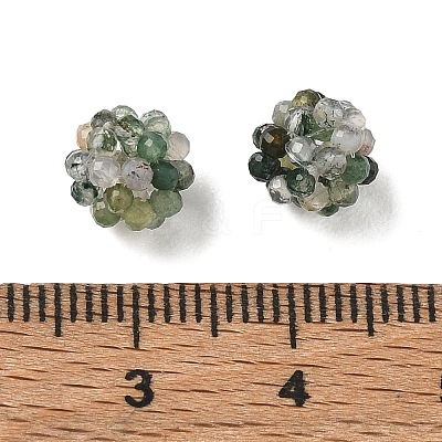 Natural Moss Agate Woven Beads GG-CBA2E9C-F28-01-1