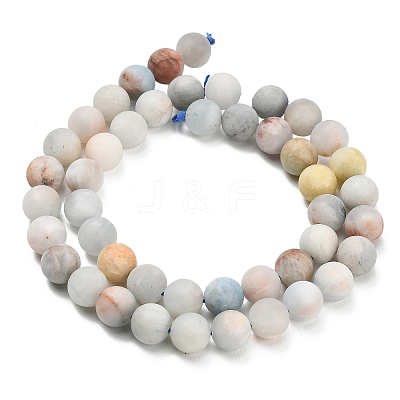 Natural Aquamarine Beads Strands G-P626-12mm-03-1