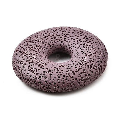 Natural Lava Rock Disc Big Pendants G-M203-M-01-1