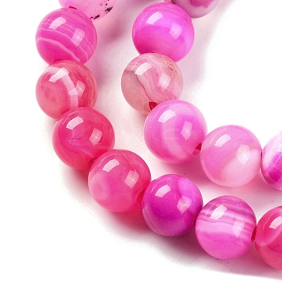 Natural Striped Agate/Banded Agate Beads Strands X-G-H037-A02-02-1
