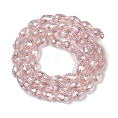 Transparent Electroplate Glass Beads Strands EGLA-N013-T10mm-B18-1