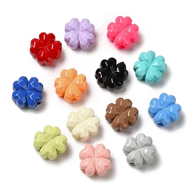Baking Paint Opaque Acrylic Beads X-MACR-D025-03-1
