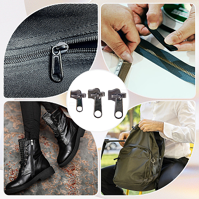 12Pcs 3 Style POM Replacement Zipper Sliders DIY-GF0007-57-1