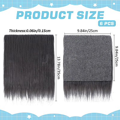 Faux Fur Squares Fabric LS-BJEW-WH0515-11B-1
