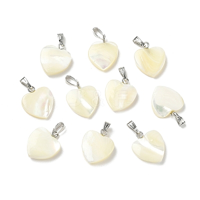 10Pcs Natural Trochid Shell/Trochus Shell Pendants SSHEL-YW0001-15-1