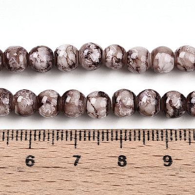 Baking Paint Glass Beads Strands DGLA-N003-6mm-A05-1