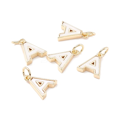 Rack Plating Brass Letter Pendants KK-I687-01G-1