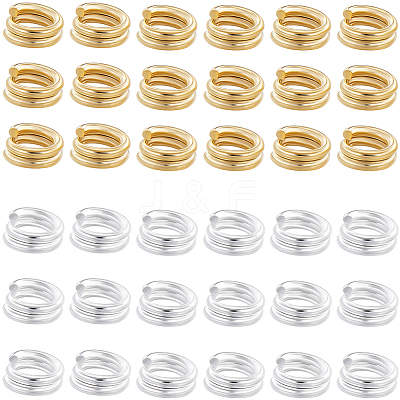 160Pcs 2 Colors Brass Split Rings KK-BBC0023-08B-1