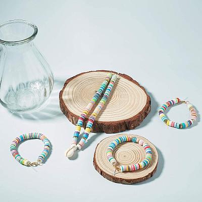 Handmade Polymer Clay Beads CLAY-R067-3.0mm-34-1