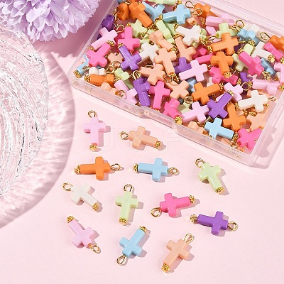 100Pcs Acrylic Pendant PALLOY-FS00039-03-1