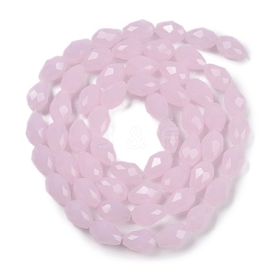 Electroplate Imitation Jade Glass Beads Strands EGLA-N013-J4mm-D01-1