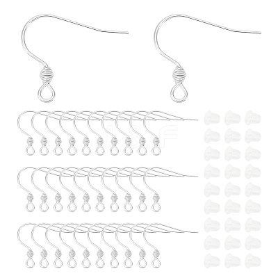 100Pcs 304 Stainless Steel Earring Hooks STAS-UN0036-31-1