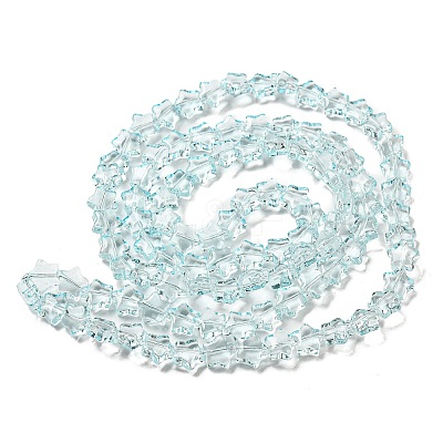 Baking Paint Transparent Glass Beads Strands X1-DGLA-A07-T8mm-KD04-1