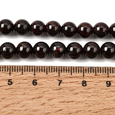 Natural Garnet Gemstone Beads Strands G-R263-7mm-1