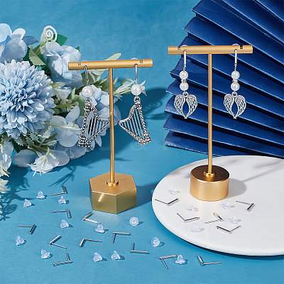 40Pcs Brass Stud Earring Findings KK-BBC0005-21P-1