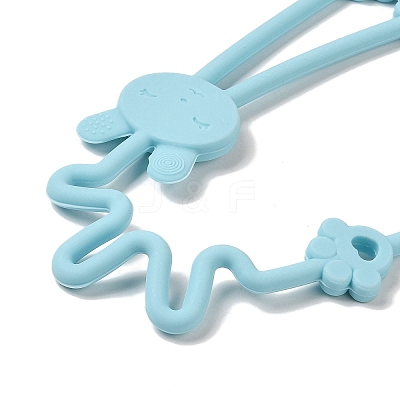 2 in 1 Silicone Baby Pacifier Holder Chains AJEW-G050-02A-1