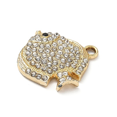 Alloy Rhinestone Pendants PALLOY-P313-12B-G-1