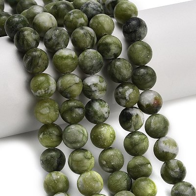 Natural Chinese Jade Beads Strands G-P626-10mm-01B-1
