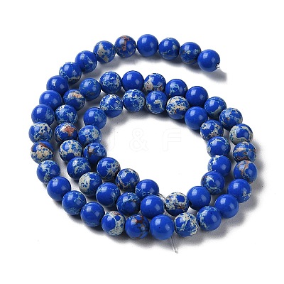 Synthetic Imperial Jasper Dyed Beads Strands G-D077-A01-01A-1