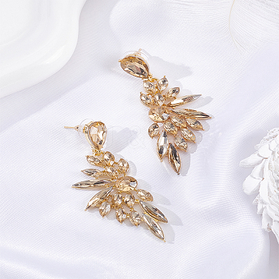 1 Pair Resin Wing Dangle Stud Earrings EJEW-LP0001-23A-1