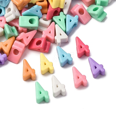 Opaque Acrylic European Beads OACR-S072-04B-1