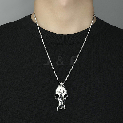 Non-Tarnish 201 Stainless Steel Pendant Necklaces NJEW-C034-37P-1