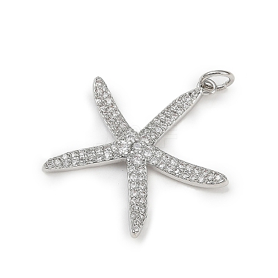 Brass Micro Pave Cubic Zirconia Pendants KK-R230-02P-1