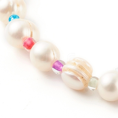 3Pcs 3 Styles Natural Cultured Freshwater Pearl Stretch Beaded Bracelets Sets BJEW-JB06266-1