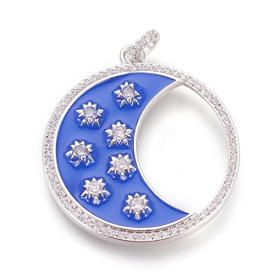 Brass Enamel Pendants KK-E761-03A-1