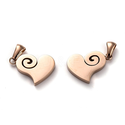 Ion Plating(IP) 304 Stainless Steel Pendants STAS-Z006-18RG-1