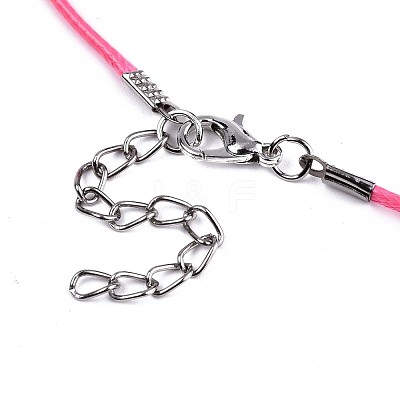 Waxed Cotton Cord Necklace Making MAK-S034-022-1