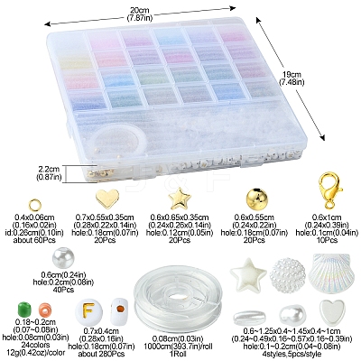 DIY Glass Beads Bracelets Mking Kits DIY-FS0006-54B-1