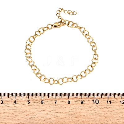 304 Stainless Steel Link Chain Bracelets for Women Men BJEW-A050-02G-1